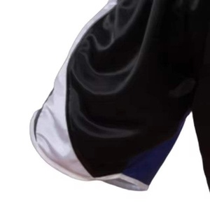 Pantalones Cortos de Boxeo para Hombre, Negros, Blancos y Azules, con Bloques de Color Satinados, Transpirables, de Poliéster, Ropa Deportiva - Product Image 6