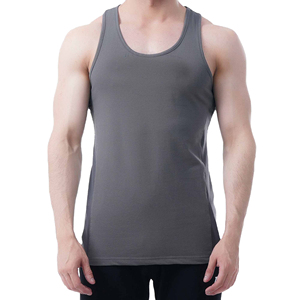 Wholesale Men's Knitted Sleeveless Vest Tank Top Breathable Sporty Summer Casual Sportswear Gym Training Undershirt - Product Image 1