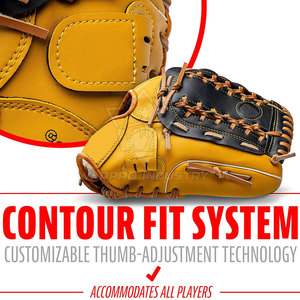 Guantes de Béisbol de Cuero Sintético de Alta Calidad con Diseño de Palma Suave para Entrenamiento, Competencia y Práctica Diaria - Product Image 5