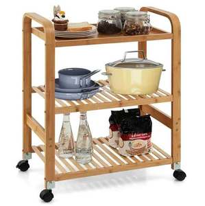 Carrito de Bar de 3 Niveles, Blanco con Mármol Negro, para Servicio de Alimentos en el Hogar, Catering, Hotel, Restaurante, Cocina, con Soporte para Vino y Copas - Product Image 5