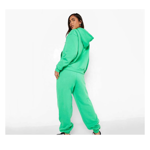 Survêtement en coton pour femmes, ensemble de survêtements 2025 pour femmes, sweat à capuche avec logo personnalisé, coupe ample, couleur personnalisée, vente en gros - Product Image 3