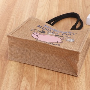 Sac de courses en jute écologique avec deux poignées ouvertes pour les courses quotidiennes et la visite du marché – Achetez directement auprès du fournisseur - Product Image 4