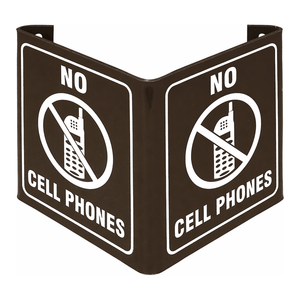 Señal reflectante de prohibido usar teléfonos celulares, para áreas interiores y exteriores con restricciones, material de PC - Product Image 3