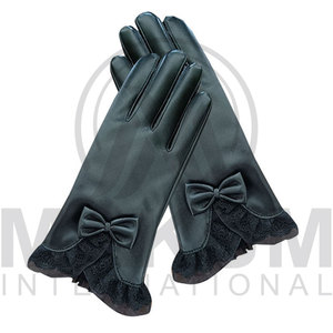 Premium Men Women Latest High Quality Dressing Loose Fit Winter Leather Gloves / Factory Price Custom Logo - Product Image 6