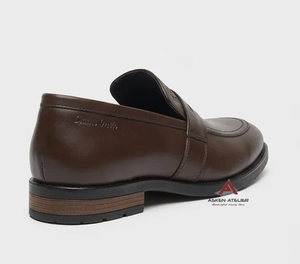 Asken Atelier <b>Men's</b> Lightweight Genuine Leather Round Toe Slip-On Loafers <b>for</b> <b>Party</b> Wear All Seasons Anti-Slippery - Product Image 4