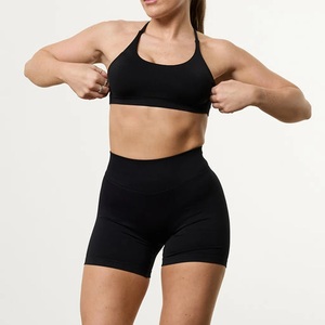 Conjunto Deportivo de 2 Piezas para Mujer, con Alta Transpirabilidad, Espalda Cruzada, Cierre Ajustable, para Gimnasio, Sin Costuras, Ideal para Sentadillas - Product Image 1