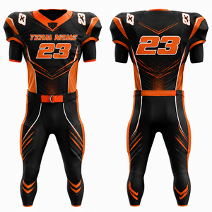 ชุดยูนิฟอร์มอเมริกันฟุตบอลแบบซับลิเมชั่นสั่งทำพิเศษ คอวี แขนสั้น ระบายเหงื่อได้ดี กระชับรูปร่าง พร้อมกางเกงสำหรับผู้ใหญ่ - Product Image 5