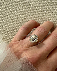 IGI/GIA Lab Grown Cut Diamond Vintage 14k jaune mariage/bague de fiançailles unisexe or blanc fin pour anniversaire fête-digne - Product Image 1