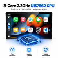 HANTUE Autoradio Android universel 11,5 pouces avec écran partagé et navigation GPS DSP, écran Android Auto Carplay pour lecteur de voiture