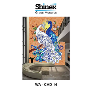 Mosaïque en verre givré de 10 mm d'épaisseur, revêtement mural traditionnel pour villa, hôtel, école, beauté durable pour l'intérieur - Product Image 1