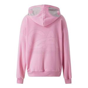 Sweats à capuche de luxe décorés de pierres avec détails scintillants, tissu doux, vêtements modernes, service de production sur mesure - Product Image 3