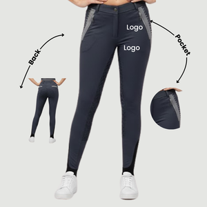 Pantalones de Montar con Tachuelas Carbon Elite para Equitación - Product Image 2