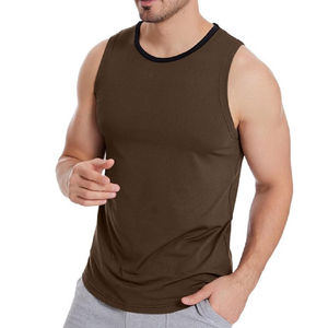 New Men's Summer Gym Fitness Clothing Quick Dry Tank Top Sleeveless <b>Singlets</b> Undershirt <b>Running</b> Bodybuilding Tight Vest For Mens - Product Image 6