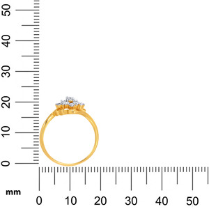 Anillo de oro de 18 quilates brillante con diamantes redondos de 0,60 quilates, diseño de racimo abstracto, joyería deslumbrante para mujer, regalo del día de San Valentín - Product Image 5