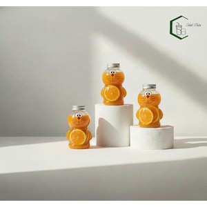 400ml PET <b>Plastic</b> Bottle with Aluminum Screw <b>Cap</b> Cartoon Shape Made in Vietnam for Beverage Packaging in Asia - Product Image 6
