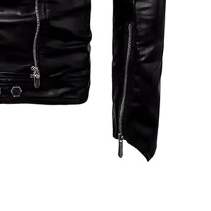 <b>Leather</b> <b>Jacket</b> Premium Quilted <b>Leather</b> Biker Coat Lightweight Street Fashion OEM ODM Manufacturer Direct - Product Image 3