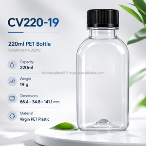 Botella de Plástico PET Profesional de 220 ml, Fabricada en Fábrica, Ecológica, a Prueba de Fugas y Transparente - Product Image 6