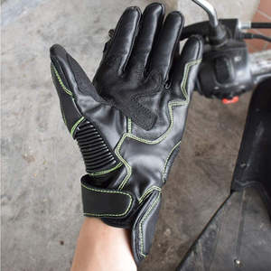 Gants de moto en cuir imperméables à doigts entiers avec écran tactile, personnalisables, imprimés, haute qualité 2026 - Product Image 5