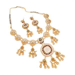 Juego de Collar Jewelemarket Heritage 10575497PGR, Chapado en Oro Fino con Piedra Pota y Perla, para Uso Diario, Fiestas y Bodas - Product Image 2