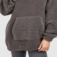 Женская флисовая толстовка оверсайз с вышивкой и стразами, на молнии до середины груди, в уличном стиле, плотность 450 GSM, из ткани Teddy Sherpa