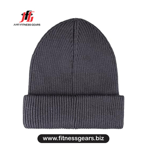 Beanie Cap Solid Color Knitted Winter Hat Unisex Adult 56-58cm Casual Wear - Product Image 1