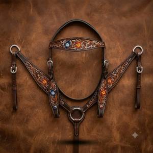 2026 Más Vendido: Silla de Montar Western, Cabestro para Caballo y Brida Ecuestre de Cuero y Nylon Suave, Personalizados y Hechos a Mano, para Exhibición y Uso Multiusos - Product Image 3