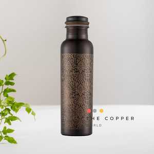 Bouteille d'eau en cuivre pur - 32 oz - Bouteilles métalliques durables sans BPA pour le yoga, le sport et les voyages, cadeau d'anniversaire en cuivre - Product Image 5