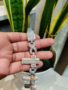 Iced Out Infinity Link Bracelet Diamond Jewelry Luxury Hip Hop Statement Bracelet For <b>Men</b> Women Fashion - Product Image 6