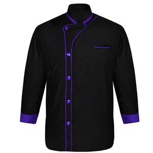 Veste de chef professionnelle sur mesure à manches longues, veste de cuisine avec broderie de logo personnalisé, uniforme de restaurant, vêtements de travail culinaire en coton - Product Image 3