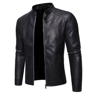 <b>Men</b> Premium Genuine Leather <b>Jacket</b> Casual Soft Comfortable Durable Full Zip Regular Fit Winter Quick Dry Breathable Fashion - Product Image 1