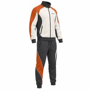 Premium Custom <b>Men</b>’s Color Block Tracksuit Full Zip Jacket Jogger Pants Athletic Sportswear <b>Set</b> OEM - Product Image 5