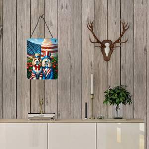 All American Clumber Spaniel Wall <b>Door</b> Hanging Prints Multicolor 12x16 Aluminum Metal <b>Sign</b> for Kitchen <b>Bathroom</b> Plaque Home - Product Image 3