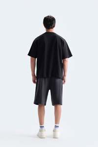 เสื้อยืดโอเวอร์ไซส์ผู้ชาย ทรงหลวม ผ้าฝ้าย ไหล่ตก สตรีทแวร์ เสื้อยืดเรียบๆ สั่งพิมพ์ลายได้ ขายส่งจำนวนมาก - Product Image 4