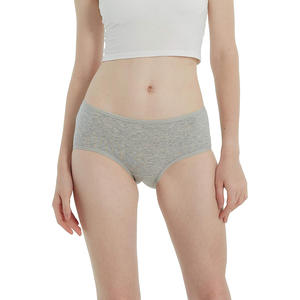 Culotte intime sexy en coton à motif léopard pour femme, tricotée, taille mi-haute, confortable, respirante, pour le quotidien - Product Image 4