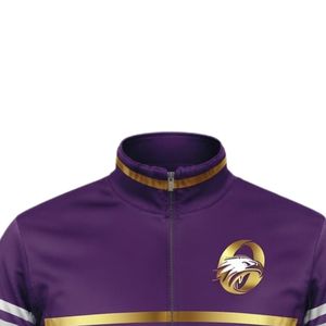 <b>Men</b> Purple Gold Hockey Activewear <b>Jacket</b> Polyester Sports <b>Jacket</b> Training Wear Team Apparel Outdoor Sports Performance Outerwear - Product Image 5