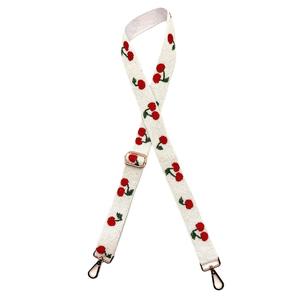 Cinturones y correas de guitarra hechos a mano con cuentas verdes, longitud personalizada con diseño de bordado de semillas y estrella, bolso único. - Product Image 3