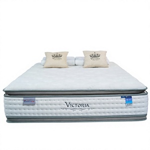 Matelas à ressorts ensachés Americanstar Victoria Dual Seasons, fermeté moyenne, tissu en viscose - Product Image 1