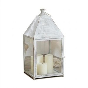Classic Decorative Candle <b>Lantern</b> Vintage Hanging <b>Lantern</b> Metal Candle Holder Glass Wind <b>Light</b> For <b>Indoor</b> Outdoor Garden Party - Product Image 2