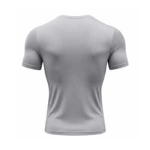 T-shirt de compression personnalisé pour homme, haut de sport respirant à séchage rapide, extensible, pour la gym et l'entraînement, vêtements athlétiques, fournisseur OEM en gros - Product Image 2