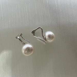 2025 Zhuji Boutique Freshwater Pearl <b>Clip</b>-<b>on</b> <b>Earrings</b> 10-11mm High Plump Seedless Mantou Bead S925 White Fungus Decoration for - Product Image 4