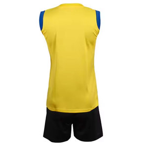 Uniforme de volley-ball sans manches en polyester léger, respirant et ajusté, avec taille élastique et numéro d'équipe personnalisé - Product Image 1