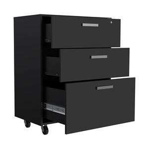 Three-Drawer Penny <b>Storage</b> <b>File</b> Cabinet with Four Casters - Product Image 5