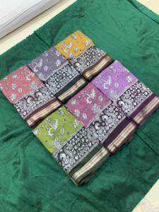 ส่าหรีฐานผ้าไหมแท้หรูหราสง่างามเหนือกาลเวลาสีดำสวมใส่สบายๆทุกฤดูกาล - Product Image 5