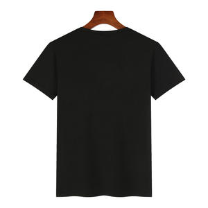 Camiseta de Manga Corta Casual de Color Sólido CVC de 32 Hilos y 180 g, Transpirable para Verano, con Logotipo Bordado Personalizado, Precio de Fábrica de Bangladesh y China - Product Image 1