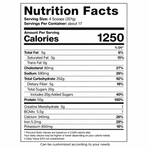 Poudre de Protéine de Lactosérum Certifiée GMP OEM pour Prise de Masse, 12lb, 50g de Protéines, 5g de Créatine Monohydrate, 5.5g de <span class=keywords><strong>BCAA</strong></span> par Portion, 1250 Calories - Product Image 2