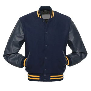 Veste universitaire sur mesure de qualité supérieure, nouvelle collection, col montant, pour homme et femme, 100% coton respirant, devant - Product Image 1
