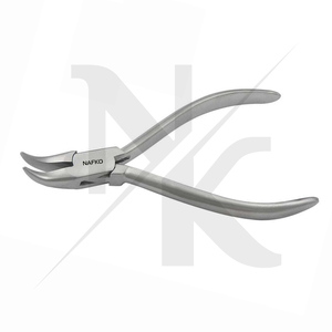 <b>Bent</b> Chain <b>Nose</b> <b>Plier</b> 130mm Stainless Steel Matt Finish Smooth Jaws for Crimping Circlip Fishing Jewelry Making DIY Crafts OEM - Product Image 5
