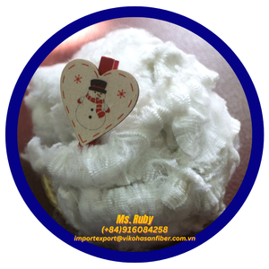Vikohasan Fibra Cortada de Poliéster Reciclado Grado GRS 1.4D SD Blanco Sólido Hilo Seco para Relleno de Tejidos Punzonados y Hilados 0.9D - Product Image 3
