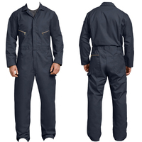 Overol de Trabajo Industrial para Hombre, Overol de Mecánico de Algodón y Poliéster Resistente, Ropa de Trabajo Protectora de Manga Larga para Taller