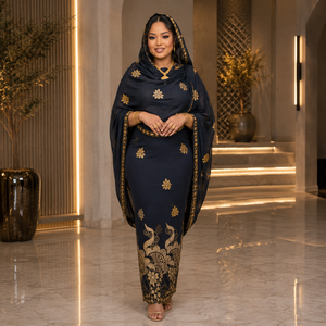 Elegante Tela de Voile de Algodón Bordada |   Tela de algodón 100% sudanés para vestido Toub, para mujeres, bodas, fiestas y prendas tradicionales. - Product Image 2